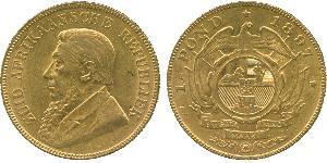 1 Pond Sudáfrica (1910 - ) Oro Paul Kruger (1825 - 1904)