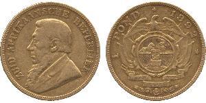 1 Pond Sudáfrica (1910 - ) Oro Paul Kruger (1825 - 1904)