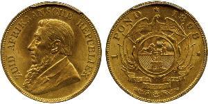 1 Pond Sudáfrica (1910 - ) Oro Paul Kruger (1825 - 1904)