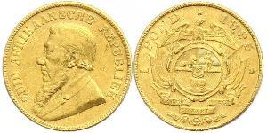 1 Pond Sudáfrica (1910 - ) Oro Paul Kruger (1825 - 1904)