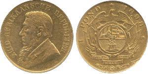 1 Pond Sudáfrica (1910 - ) Oro Paul Kruger (1825 - 1904)