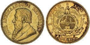 1 Pond Sudáfrica (1910 - ) Oro Paul Kruger (1825 - 1904)