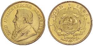 1 Pond Sudáfrica (1910 - ) Oro Paul Kruger (1825 - 1904)