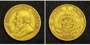 1 Pond Південно-Африканська Республіка (1910 - ) Золото Поль Крюгер (1825 - 1904)