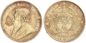 1 Pond Южно-Африканская Республика (1910 - ) Золото Крюгер, Пауль (1825 - 1904)