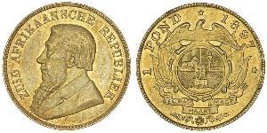 1 Pond Южно-Африканская Республика (1910 - ) Золото Крюгер, Пауль (1825 - 1904)
