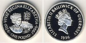 1 Pound Guernsey Argento 