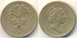 1 Pound United Kingdom (1922-) Brass/Nickel Elizabeth II (1926-2022)