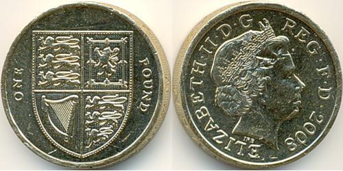 1 Pound Vereinigtes Königreich (1922-) Kupfer/Stahl Elizabeth II (1926-2022)