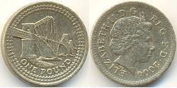 1 Pound Vereinigtes Königreich (1922-) Messing/Nickel Elizabeth II (1926-2022)