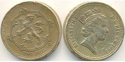 1 Pound Vereinigtes Königreich (1922-) Messing/Nickel Elizabeth II (1926-2022)