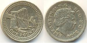 1 Pound Vereinigtes Königreich (1922-) Messing/Nickel Elizabeth II (1926-2022)