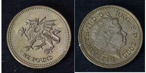 1 Pound United Kingdom (1922-) Brass/Nickel Elizabeth II (1926-2022)