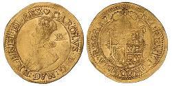 1 Pound Reino de Inglaterra (927-1649,1660-1707) Oro Carlos I (1600-1649)