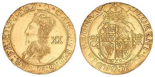 1 Pound Reino de Inglaterra (927-1649,1660-1707) Oro Carlos I (1600-1649)