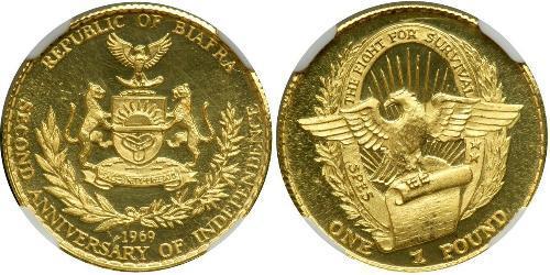 1 Pound Republic of Biafra (1967-1970) Oro 