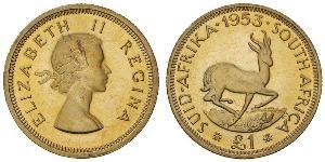1 Pound Sudáfrica (1910 - ) Oro Isabel II (1926-2022)