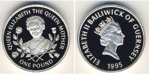 1 Pound 根西 銀 