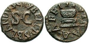 1 Quadrans Imperio romano (27BC-395) Bronce Augusto (63BC- 14) 