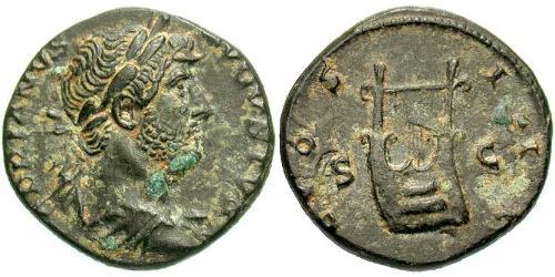 1 Quadrans Римская империя (27BC-395) Бронза Адриан (76 - 138) 