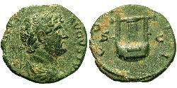 1 Quadrans Римська імперія (27BC-395) Бронза Адріан (76 - 138) 