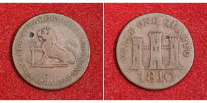1 Quarto Gibraltar (1704 - ) Cuivre 