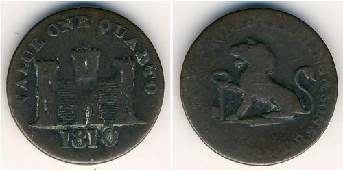 1 Quarto Gibraltar (1704 - ) Cuivre 