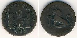 1 Quarto Gibraltar (1704 - ) Rame 