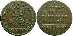 1 Quattrino Папская область (752-1870) Медь Пий VII  (1742 -1823)