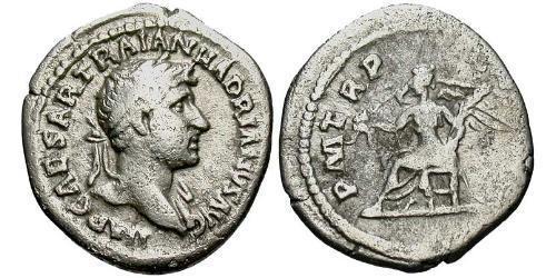 1 Quinarius Impero romano (27BC-395) Argento Adriano (76 - 138) 