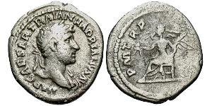 1 Quinarius Imperio romano (27BC-395) Plata Adriano  (76 - 138) 