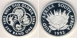 1 Rand South Africa (1910 - ) Silver 