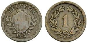 1 Rappen Suiza Bronce 