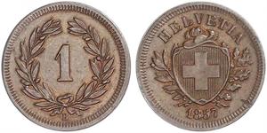 1 Rappen Suisse Bronze 