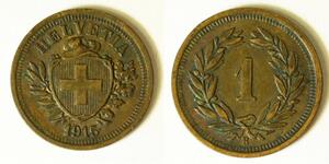 1 Rappen Suisse Bronze 
