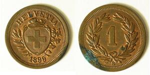 1 Rappen Suisse Bronze 