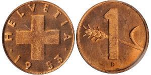 1 Rappen Suisse Bronze 