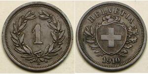 1 Rappen Svizzera Bronzo 