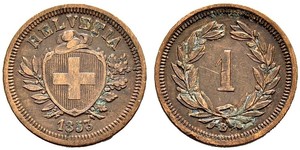 1 Rappen Svizzera Bronzo 