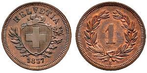 1 Rappen Svizzera Bronzo 