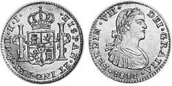 1 Real Nouvelle-Espagne (1519 - 1821) Argent Ferdinand VII d