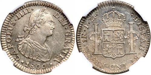 1 Real Nouvelle-Espagne (1519 - 1821) Argent Charles IV d