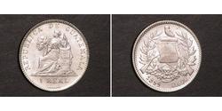 1 Real Guatemala (1838 - ) Argento 