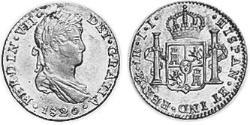 1 Real Virreinato de Nueva España (1519 - 1821) Plata Fernando VII de España (1784-1833)