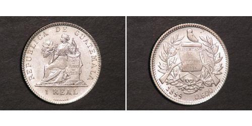 1 Real Republic of Guatemala (1838 - ) Silver 