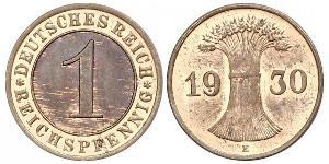 1 Reichpfennig / 1 Pfennig República de Weimar (1918-1933) Bronce 