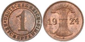 1 Reichpfennig / 1 Pfennig Weimarer Republik (1918-1933) Bronze 