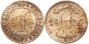 1 Reichpfennig / 1 Pfennig Weimarer Republik (1918-1933) Bronze 