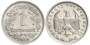 1 Reichsmark Germania nazista (1933-1945) Nichel 