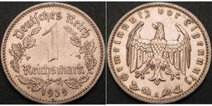 1 Reichsmark Germania nazista (1933-1945) Nichel 